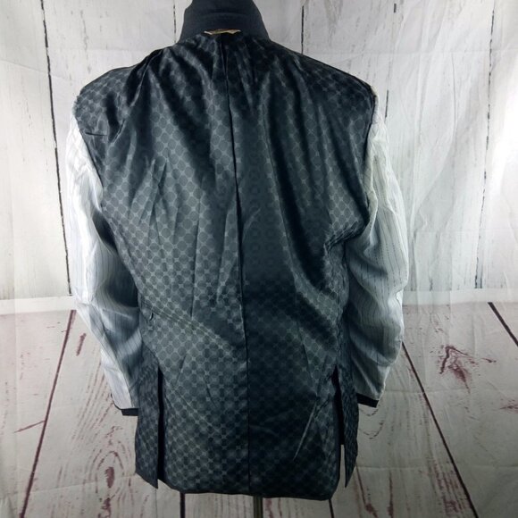 Haggar Originals 1926 40R 2 Button Gray Birdseye Suit Blazer Jacket - Picture 9 of 10